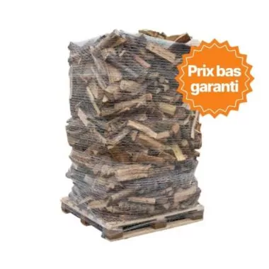 Palivové dřevo – 33 cm – svazek na paletě 2 m³, 100% přirozené schnutí, připravené k použití