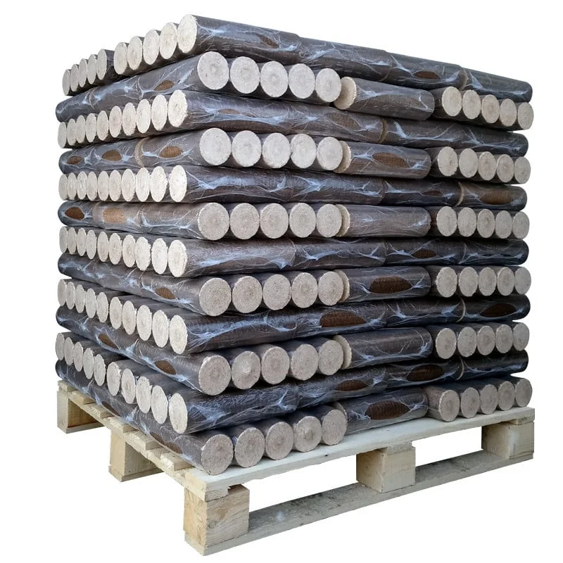 Zhutněné dřevěné polena – 100% tvrdé dřevo – paleta 960 kg